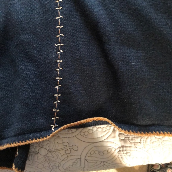 Coldwater Creek Black Cardigan with Colorful Embroidery - Picture 7 of 9